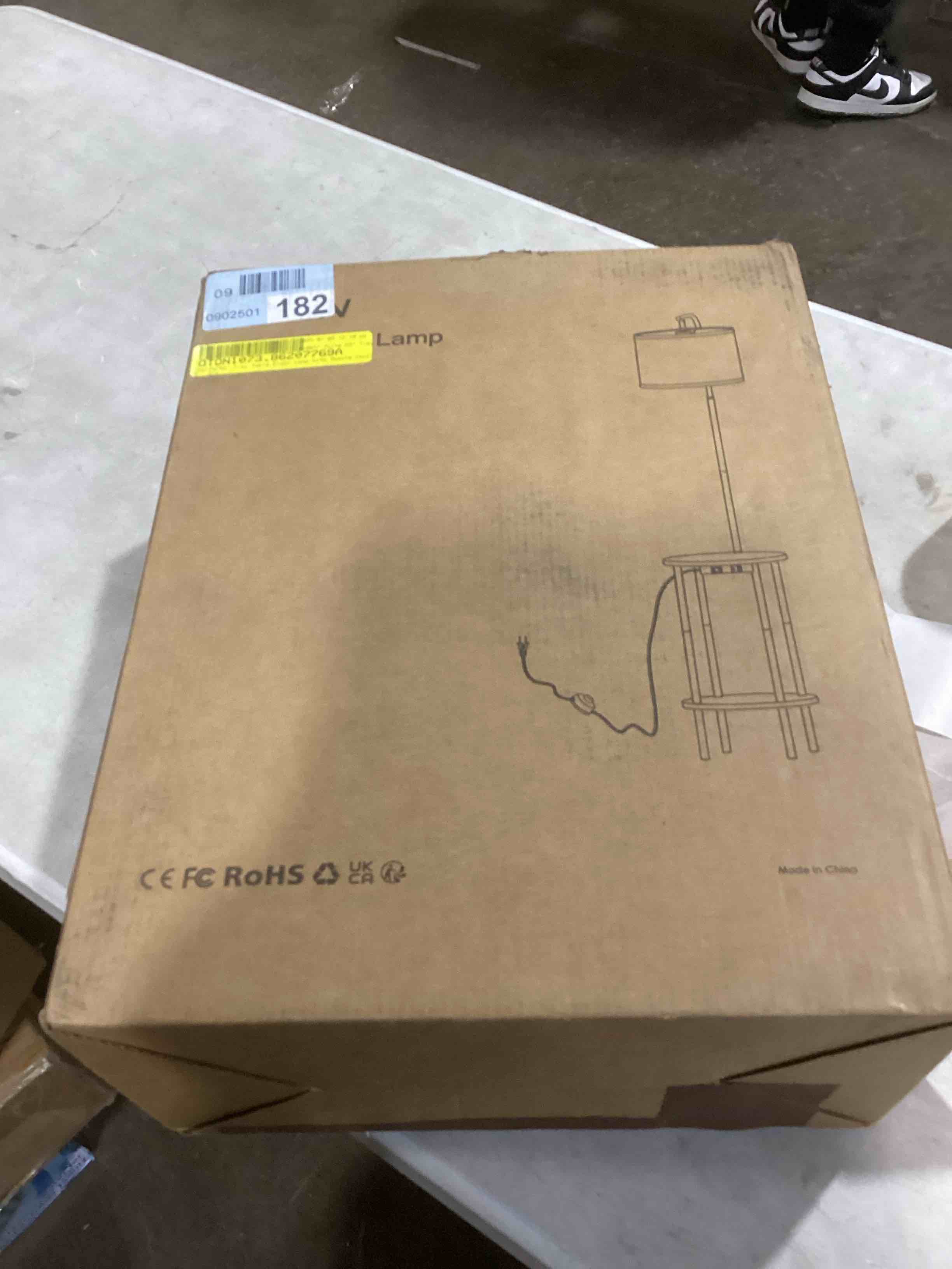 sulfa 62” tray table floor lamp with remote control