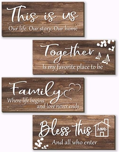 lifetime brands tri panel wooden sign home decor