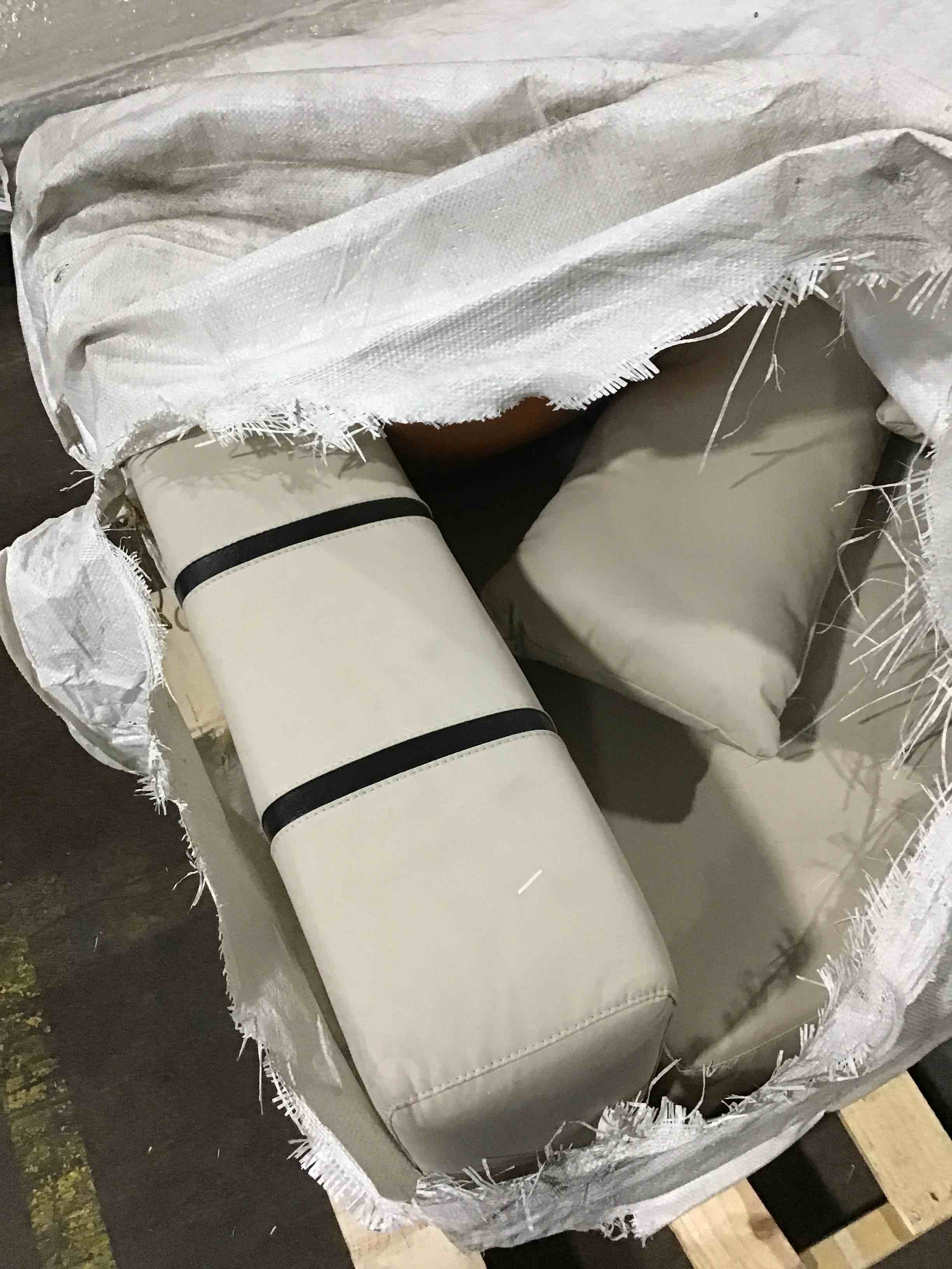 couch with left arm gray/orange 