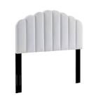 Veronica white velvet bed in queen— headboard 