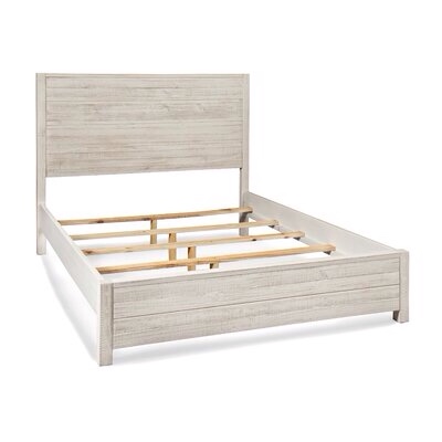 white wash platform bed 