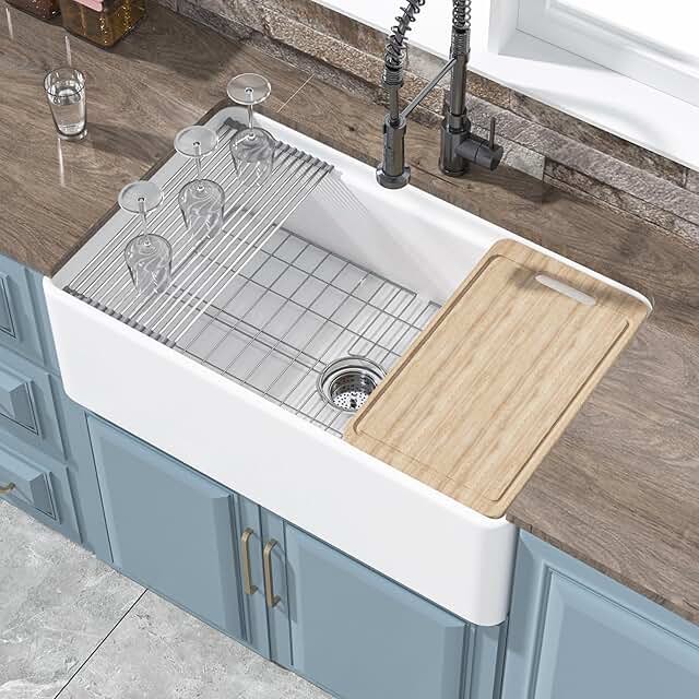 undercounter sink with large apron