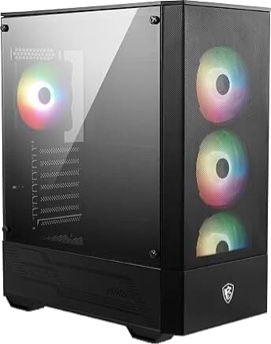 MSI Mid-Tower PC Gaming Case – Tempered Glass Side Panel – 4 x 120mm aRGB Fan – Liquid Cooling Support up to 240mm Radiator x 1 – MAG Forge 112R