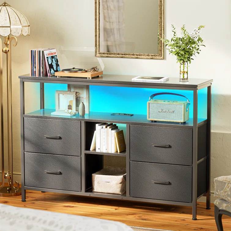 janmarie 43” dresser Tv stand Tv console with power outlets