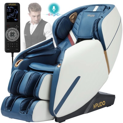 leather match reclining heated upholstered massage chair