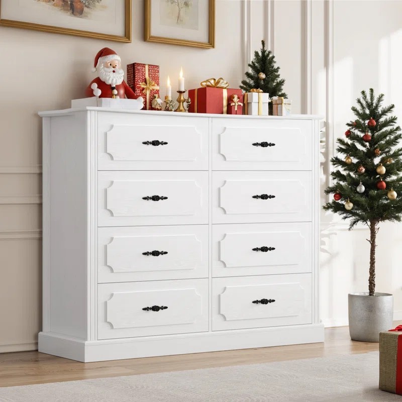 Agatha 8 drawer double dresser 