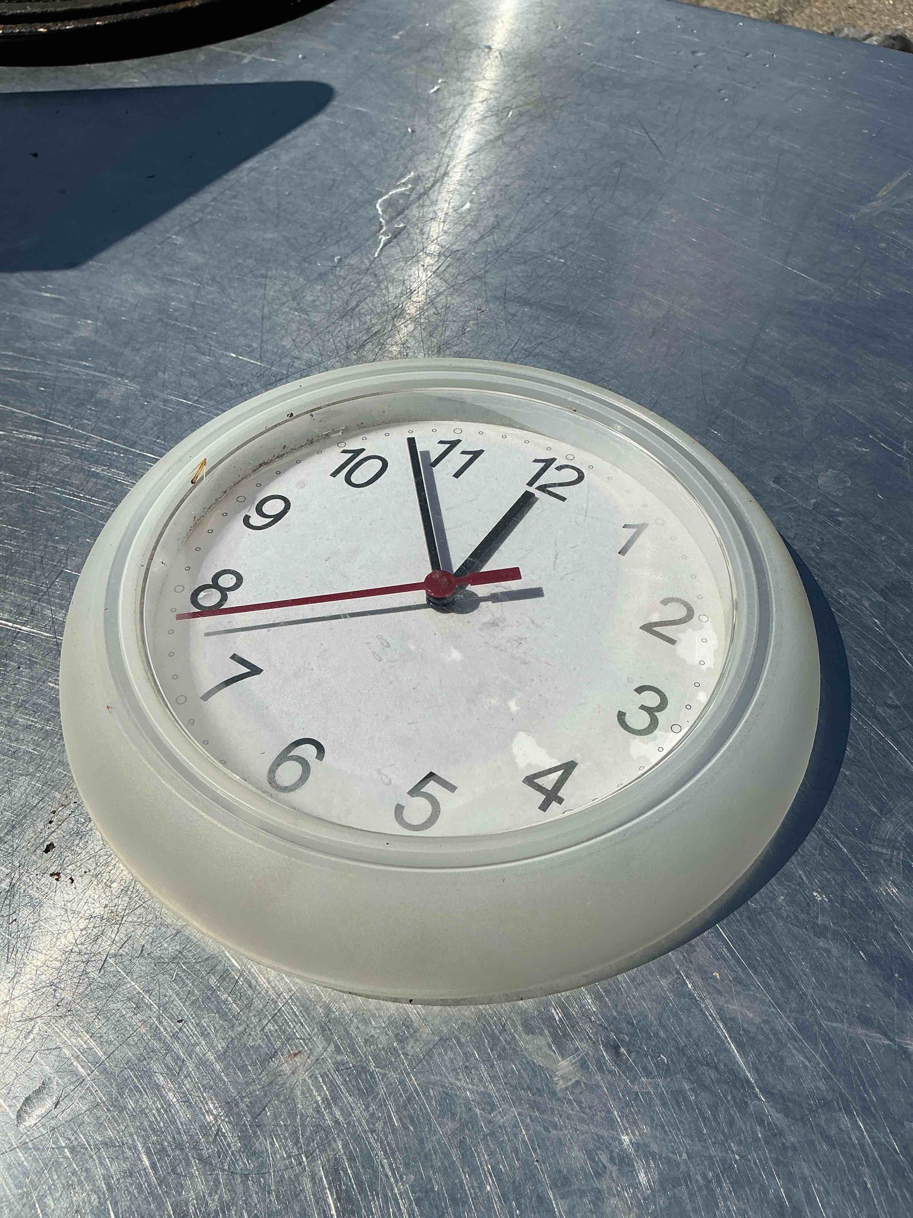 Condition photo showing As Is for small wall clock 