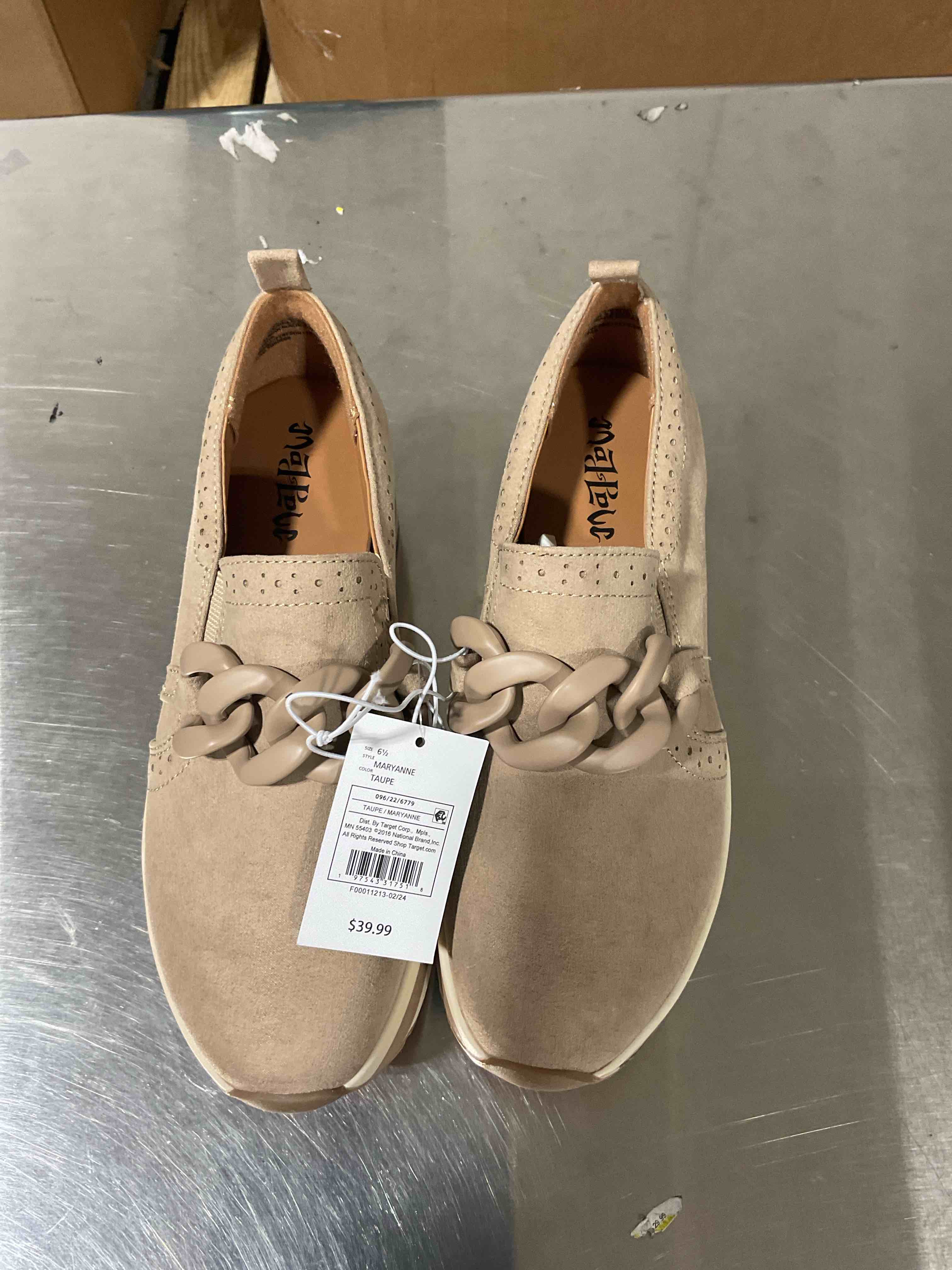 Mad Love Women's Maryanne Platform Loafers with Memory Foam Insole - Taupe 6.5