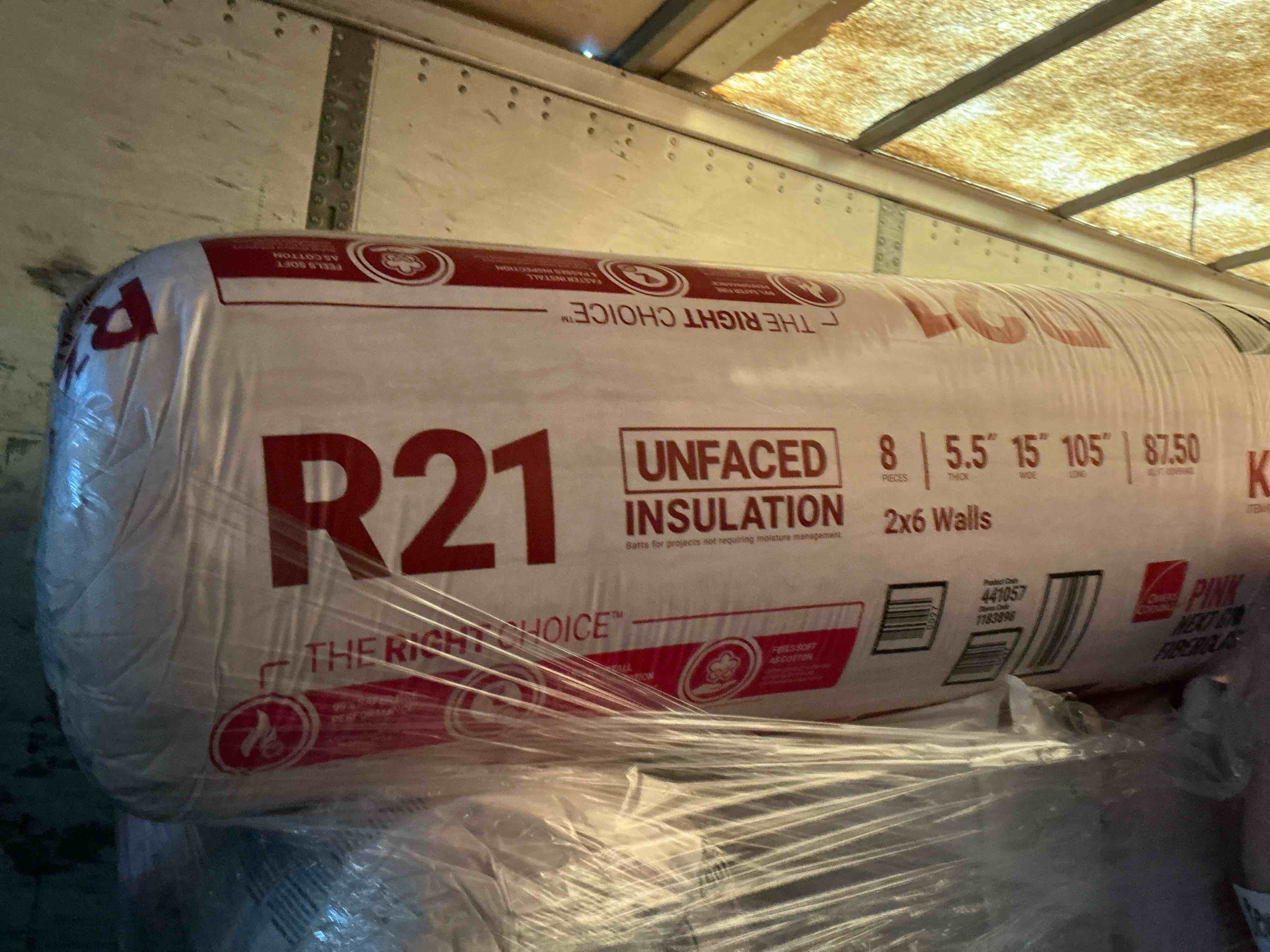 3 batts r21 15” unfaced insulation your bid per batt 