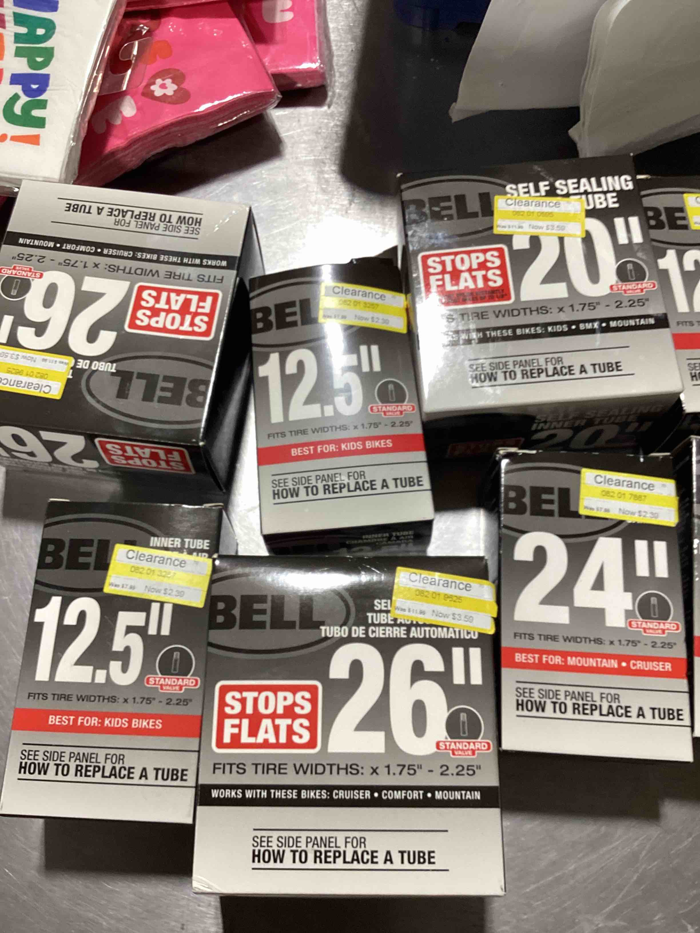 assorted inner tube for bikes