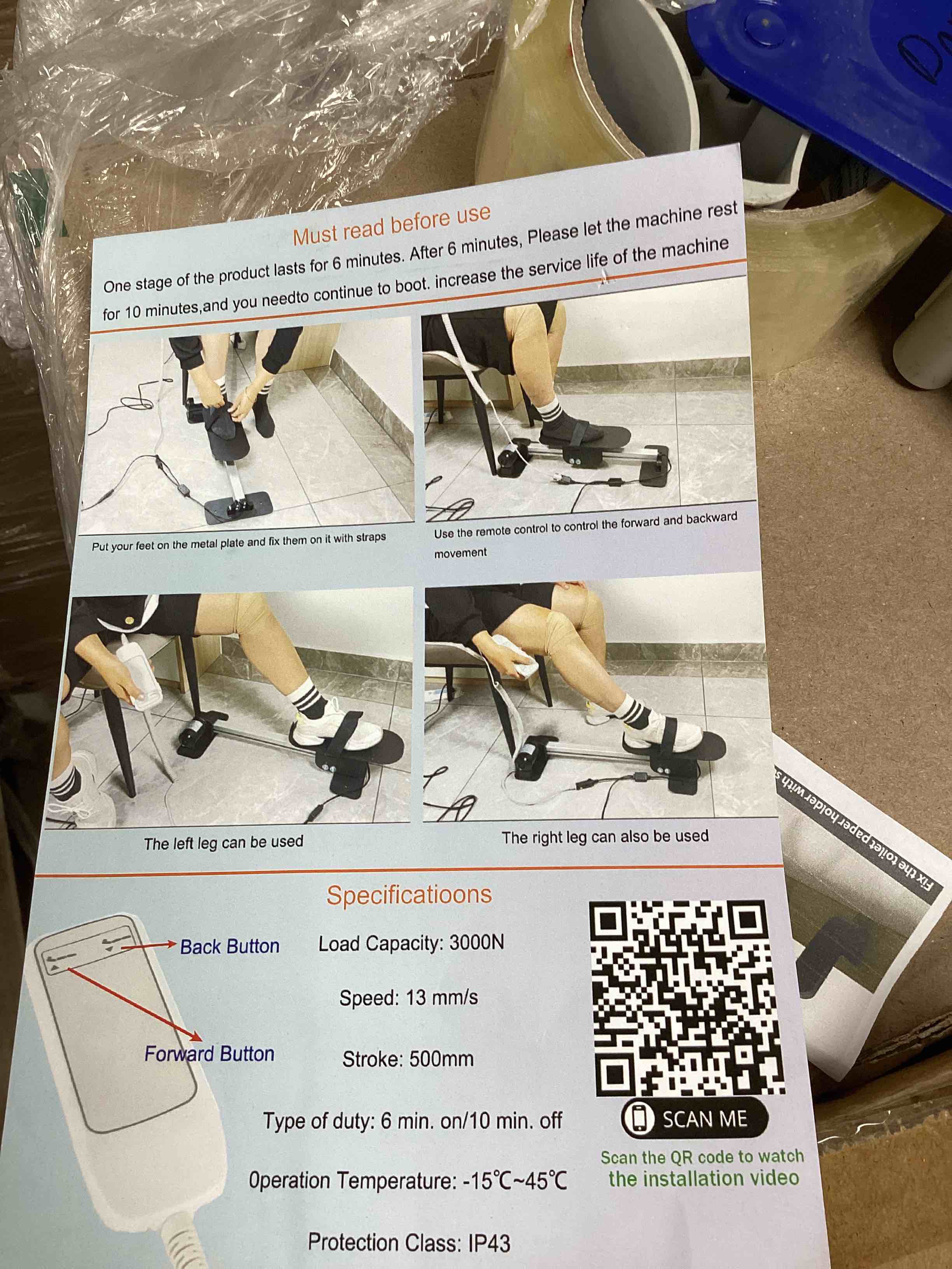 Electric Knee Glide for Knee Replacement Recovery Aids Kit 