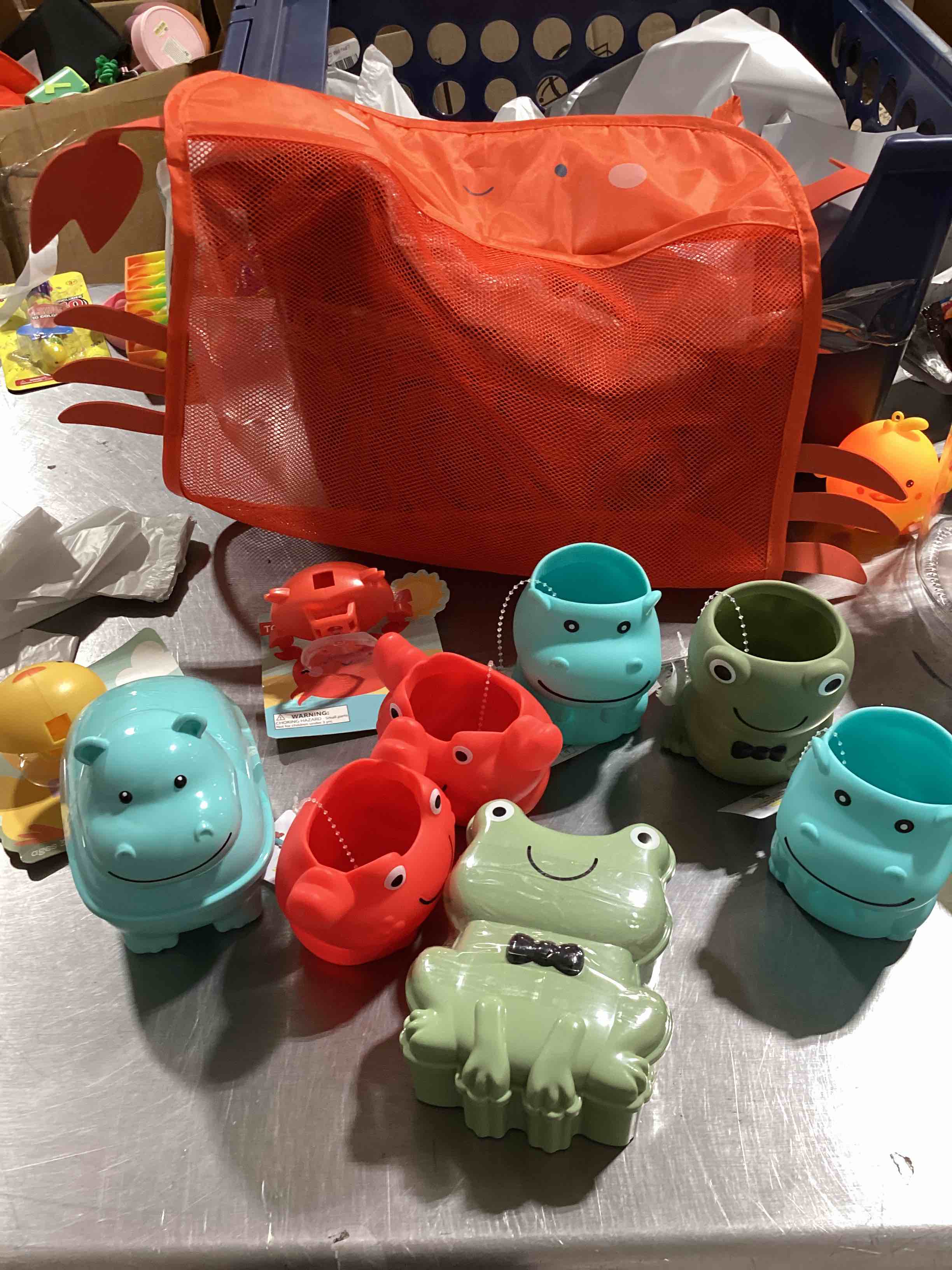 Assorted bathroom kid items 