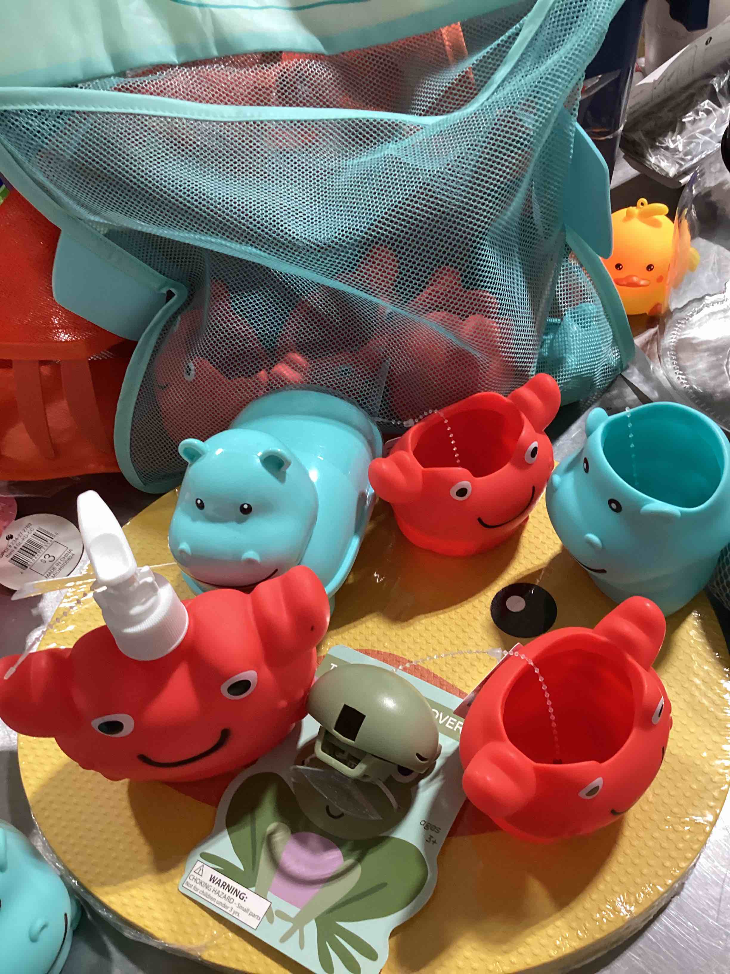 Assorted kid’s bathroom items 