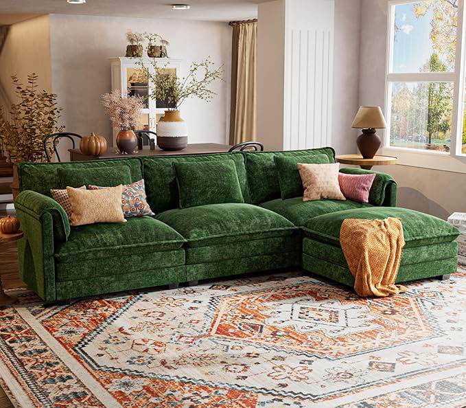 Sectional Sofa 32” model: B-203 S Dark Green 