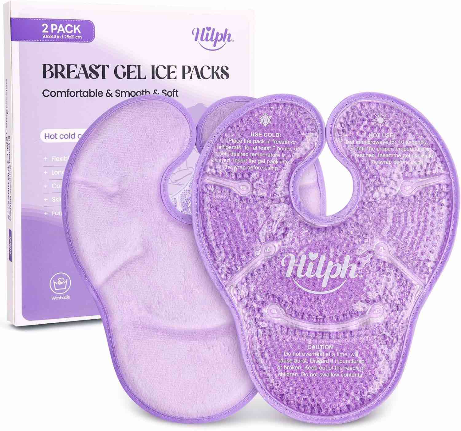Hilph breast gel ice packs 2 pack 