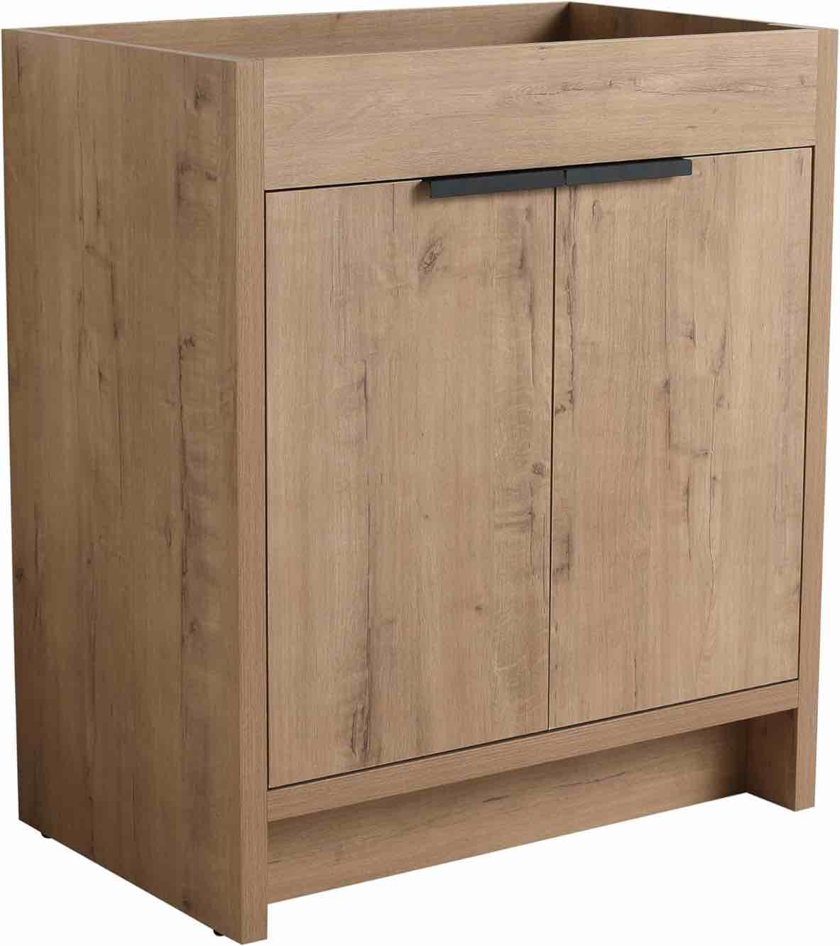 W999113509 30" Freestanding Bathroom Cabinet Without Basin & 2 Soft-Close Cabinet Doors 
