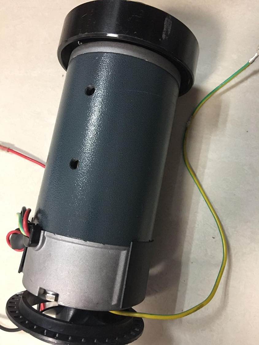 permanent magnet DC motor, commonly used as a drive motor in treadmills and other fitness equipment. 