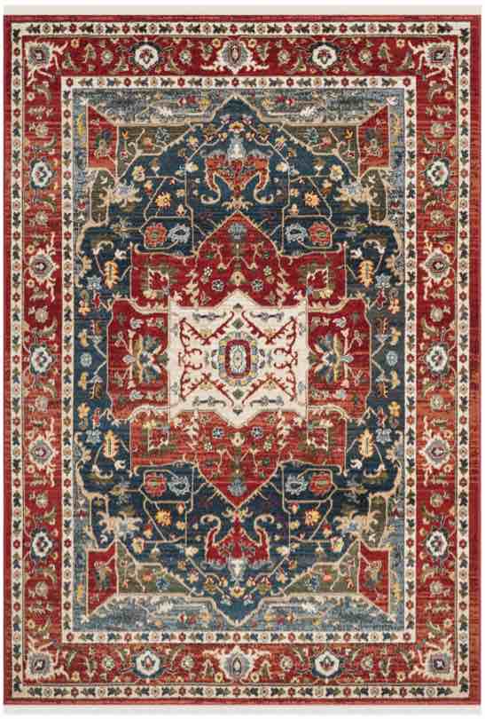Lauren Ralph LRL1225A-6 Red/Navy 6x9