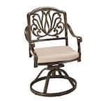 TN- 960 cast aluminum swivel rocker/ travertine 