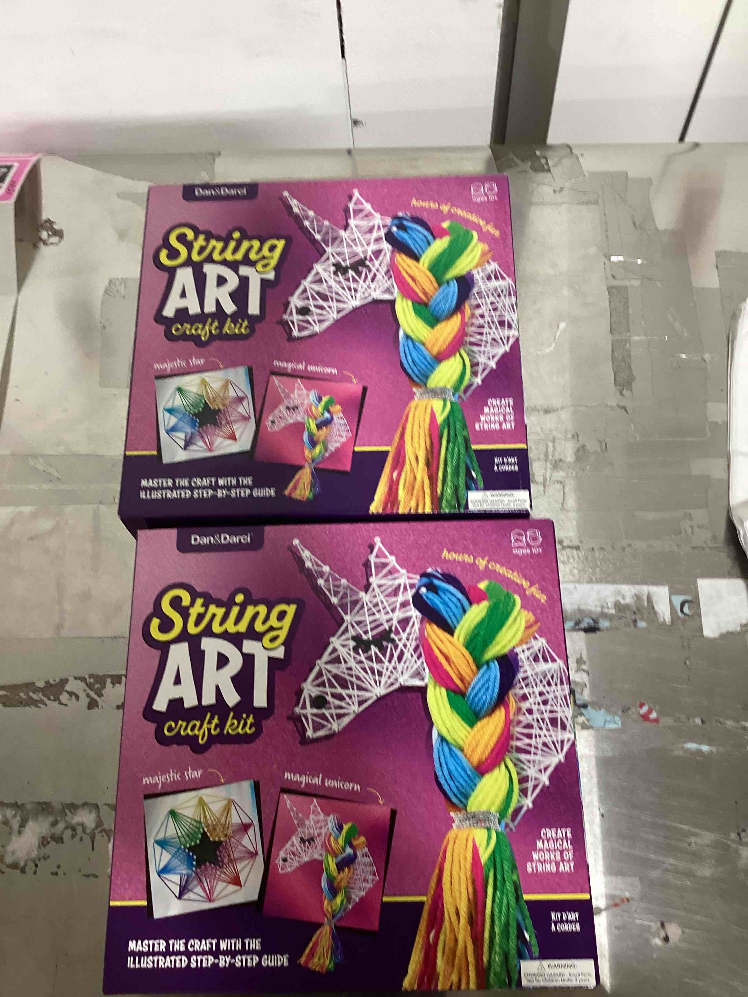 dan&darci art craft kit for kids - unicorn & star string art set for girls & boys ages 8-12 - arts a