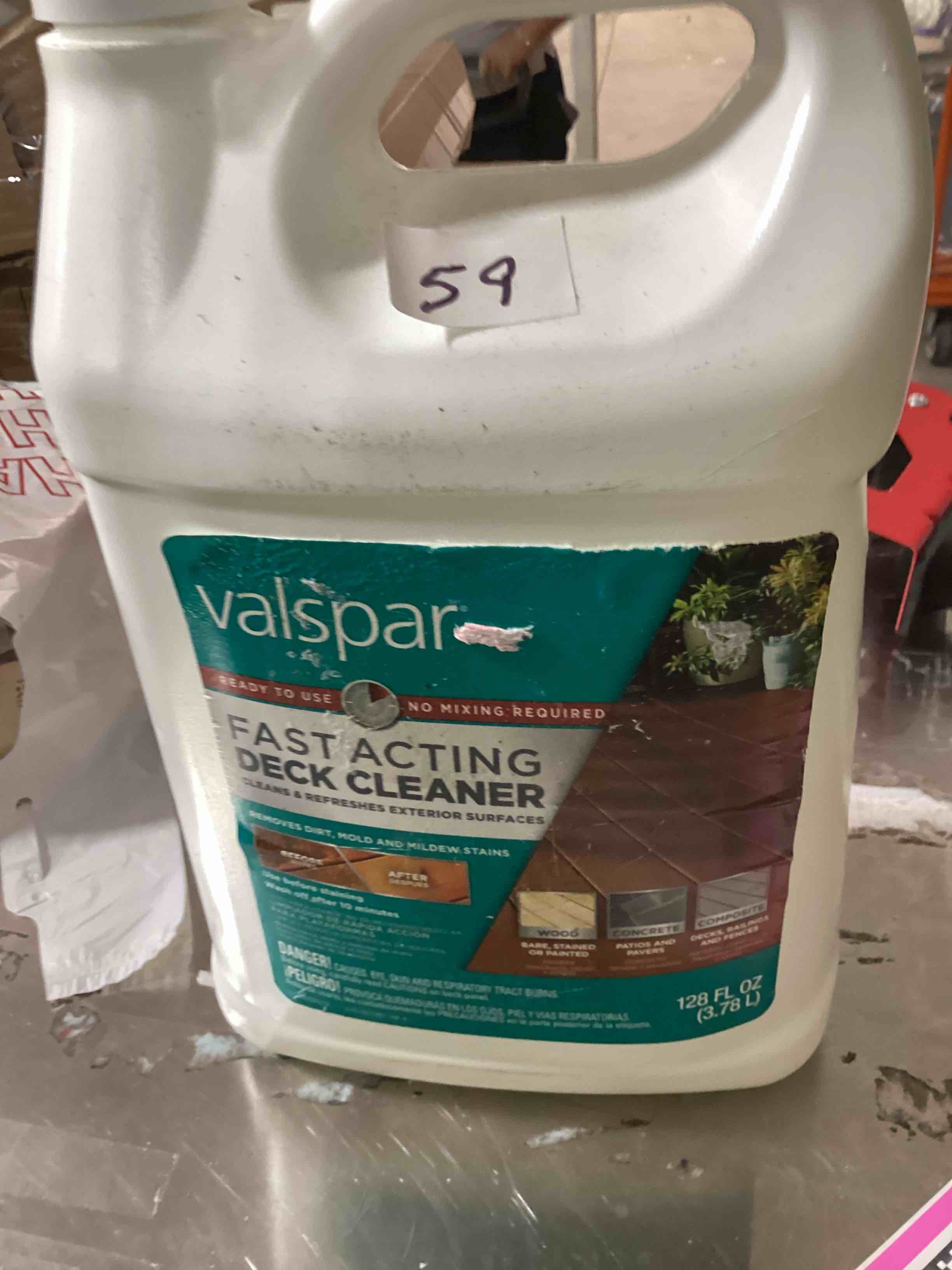 valspar fast acting deck cleaner 128 fl oz 