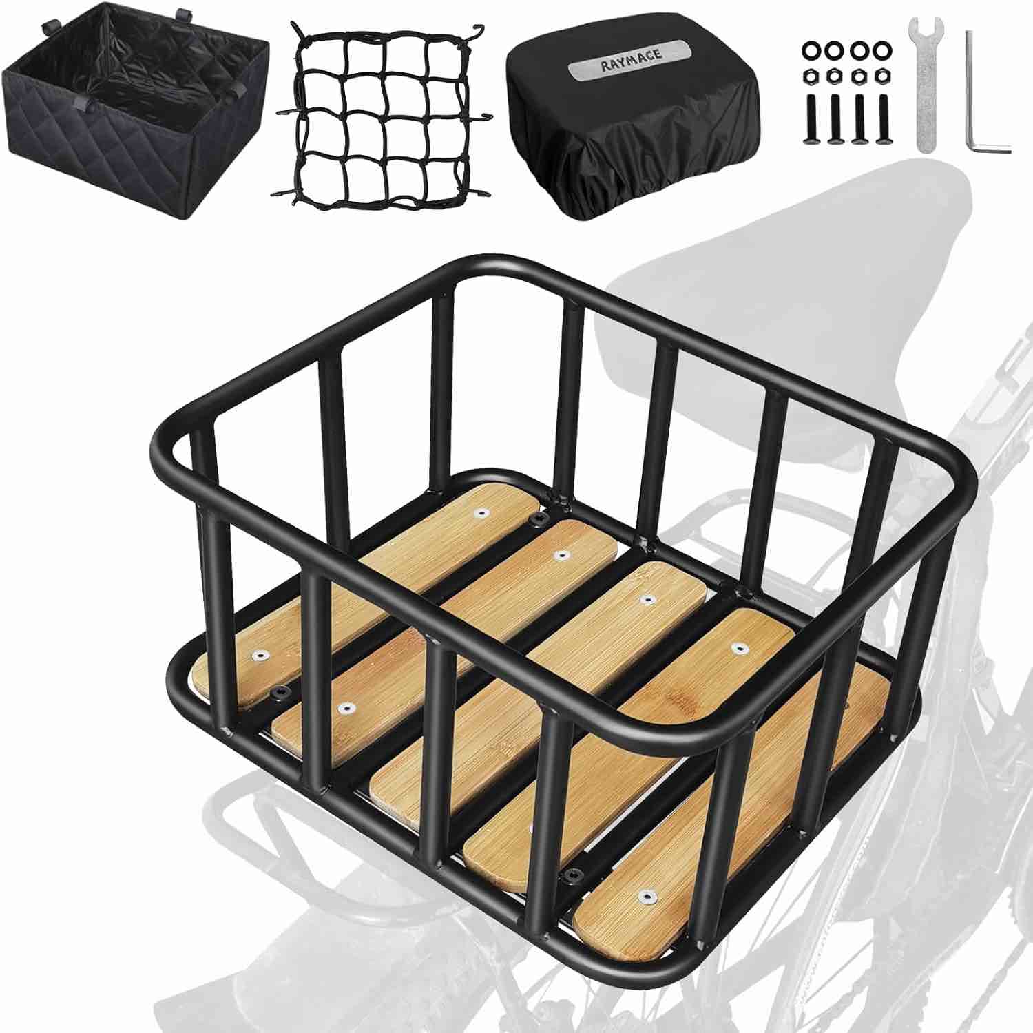 Bicycle Basket Wooden 