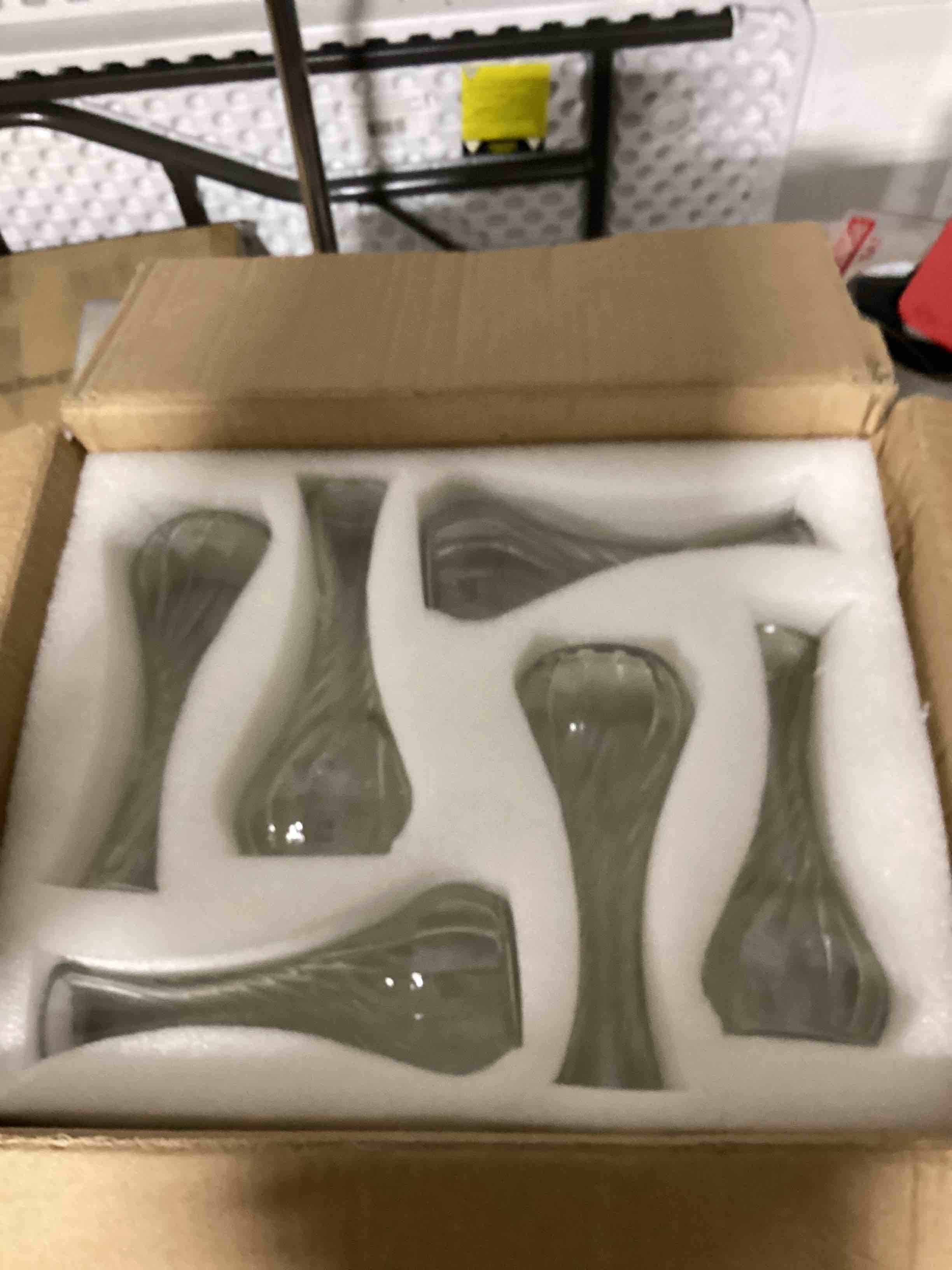 glass vases 12 pk 