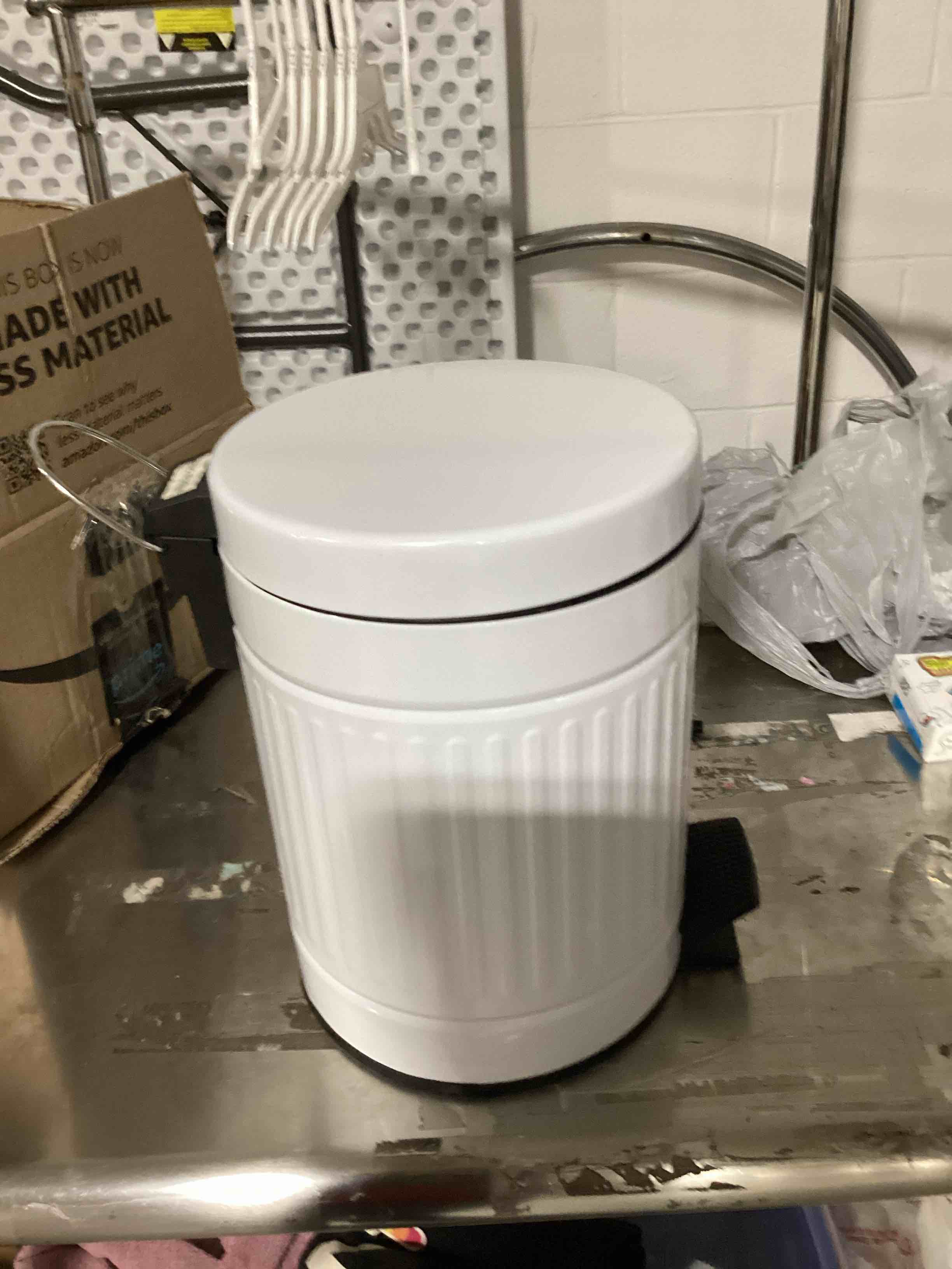 White trash bin 