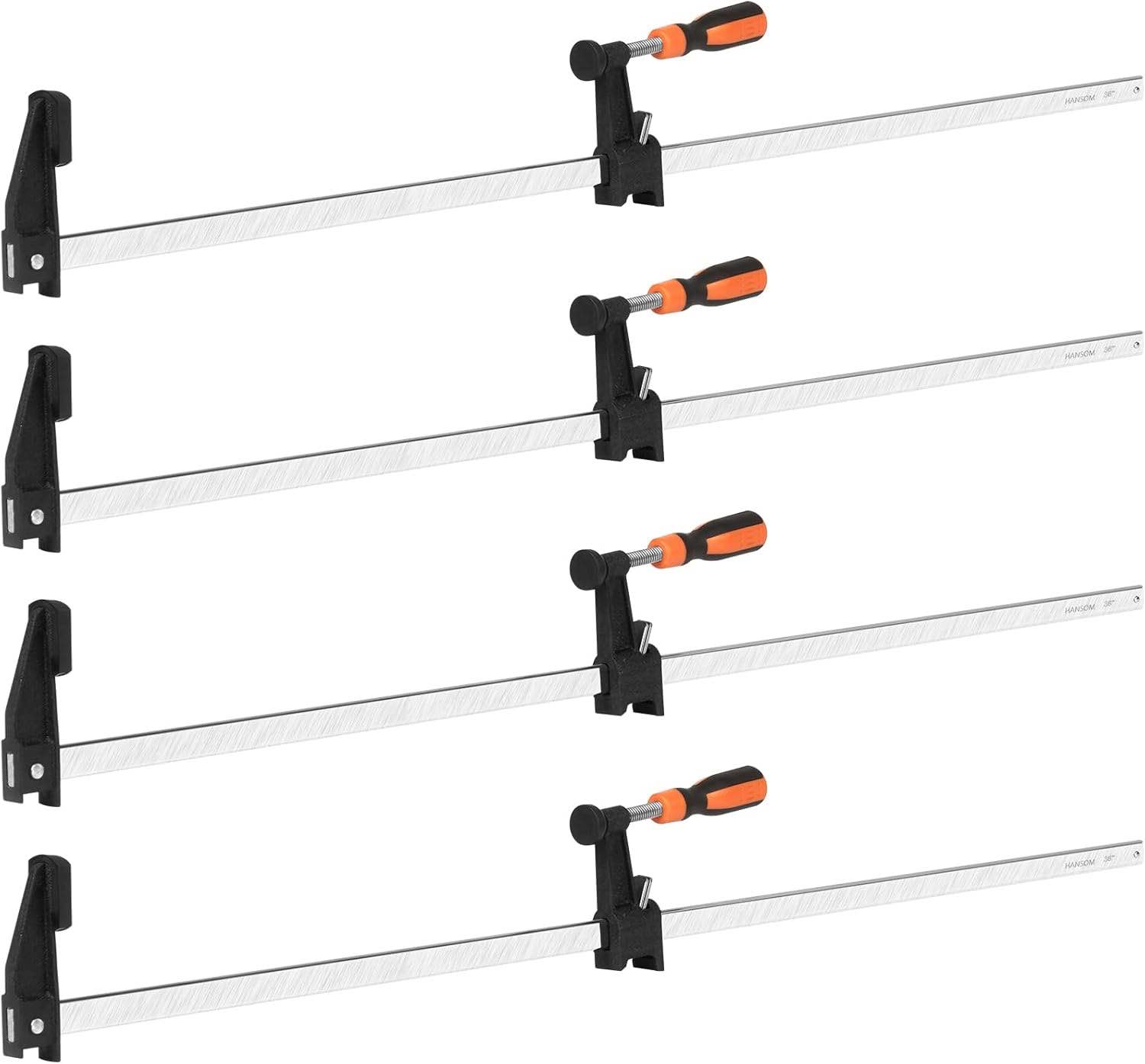 36” steel bar clamps 4 pk 