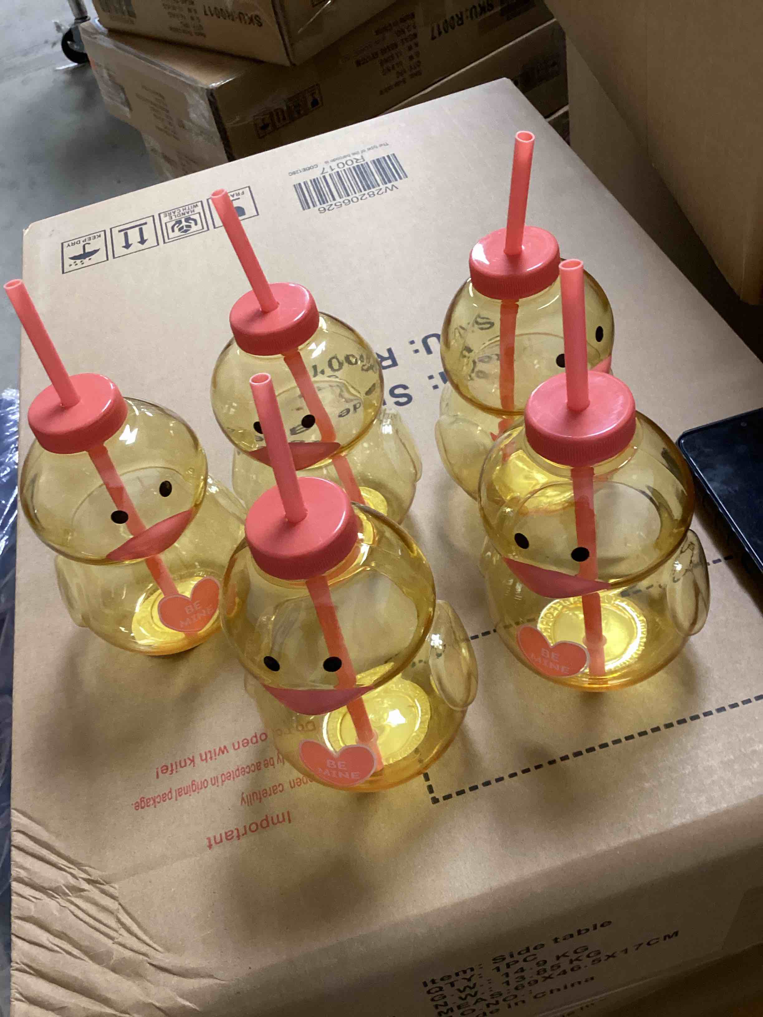 ducky cups with straws 5 in a bag 