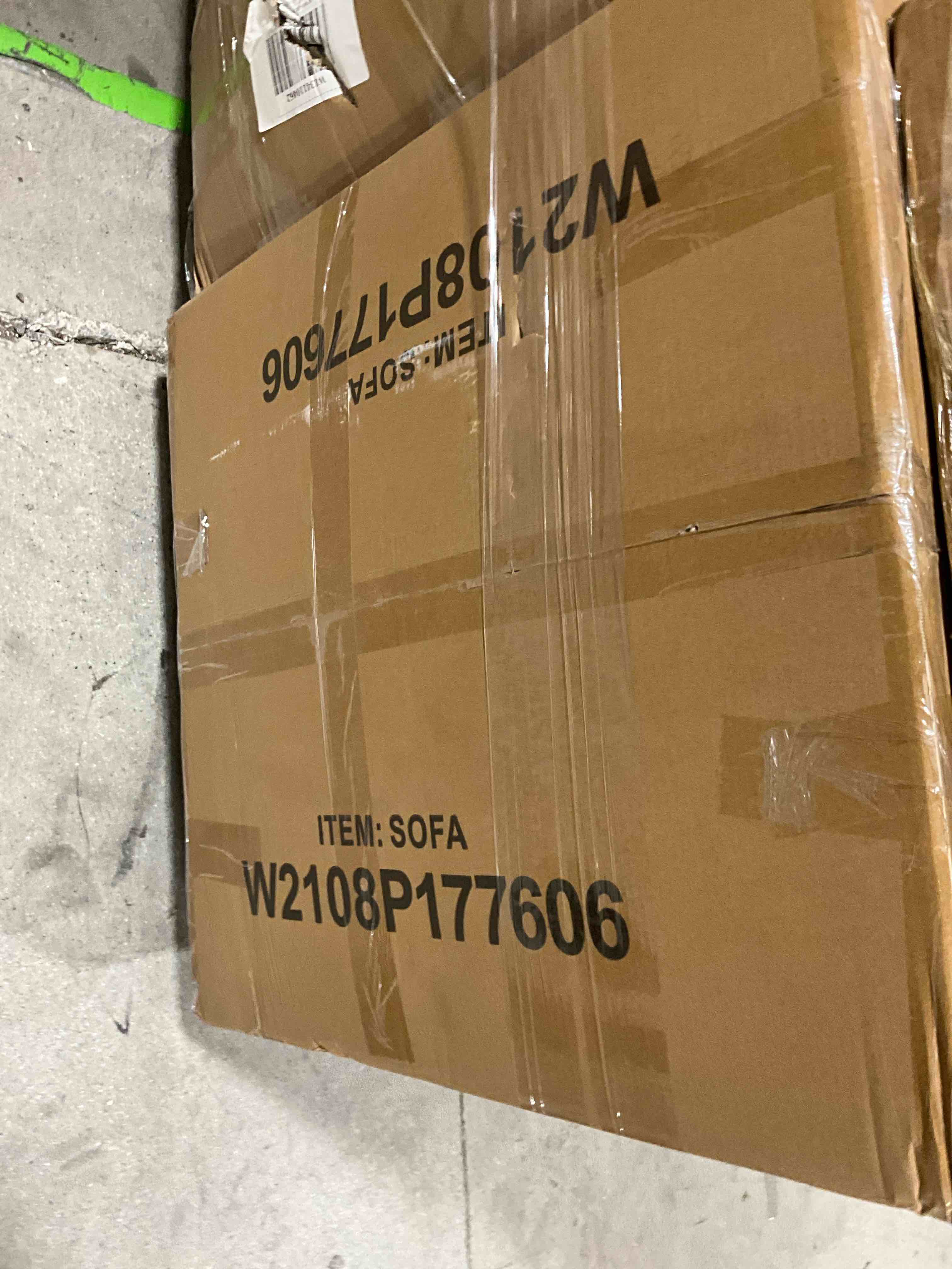 part of a sofa green 