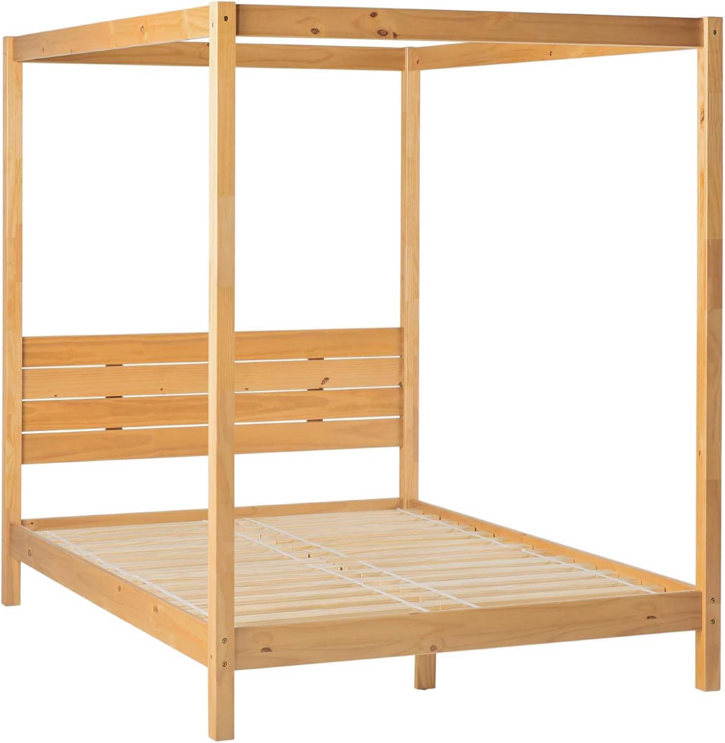 queen canopy bed natural 
