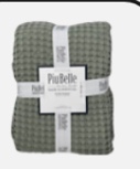 PiuBelle Portugal QUEEN Cotton Sage Green Luxury Textured Coverlet Bedspread NEW