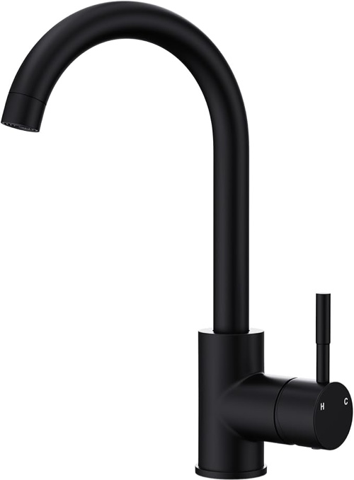 GIMILI Black Bar Sink Faucet, Modern Bar Faucet Single Hole, Prep Wet Small Faucet for Kitchen Farmhouse RV Camper Outdoor Utility Bathroom