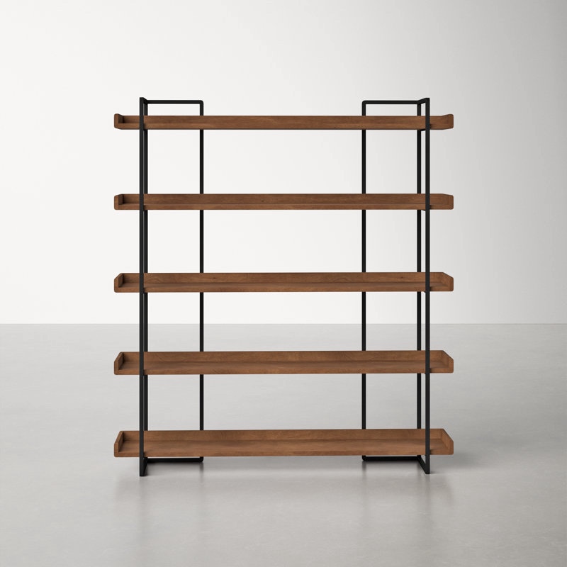 Berrien Solid Wood Etagere Bookcase