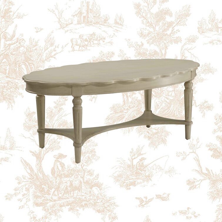  incomplete Olpe Oval Coffee Table Color: Antique White