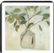 Art.com Neutral Arrangement I Art Print by Emma Scarvey, Black Frame Wall Art, 20H X30 W