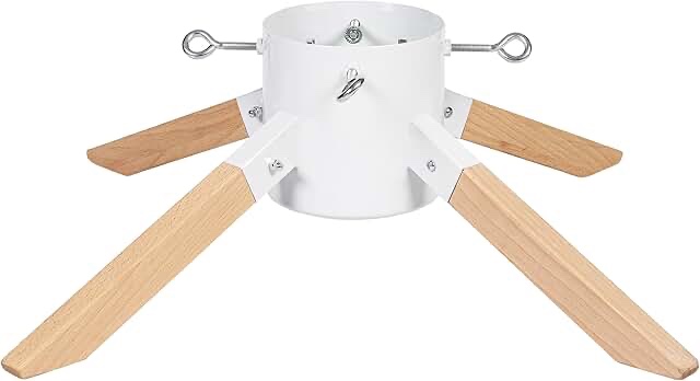 blissun christmas tree stand for real trees, christmas tree holder for live tree, xmas tree stand base, fits up to 8.5ft real trees, white