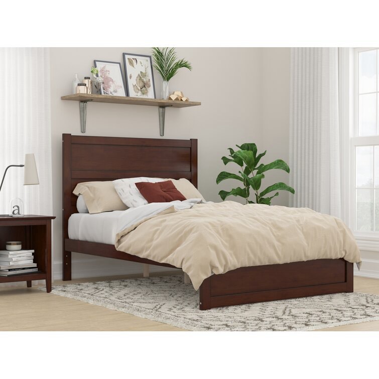( incomplete, only 1 boxes) Harley Solid Wood Bed Size: Twin XL, Color: Walnut