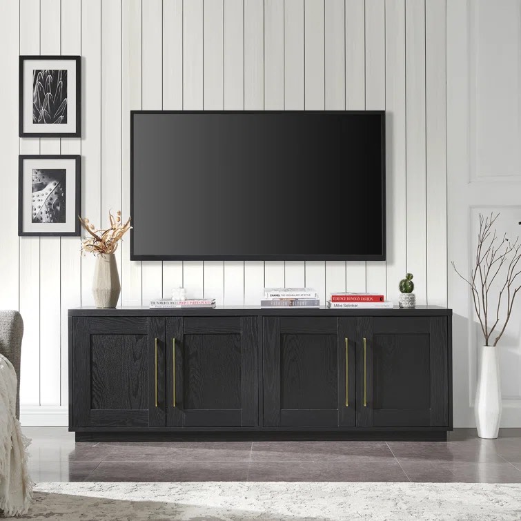 Black Grain Tillman TV Stand for TVs up to 78"