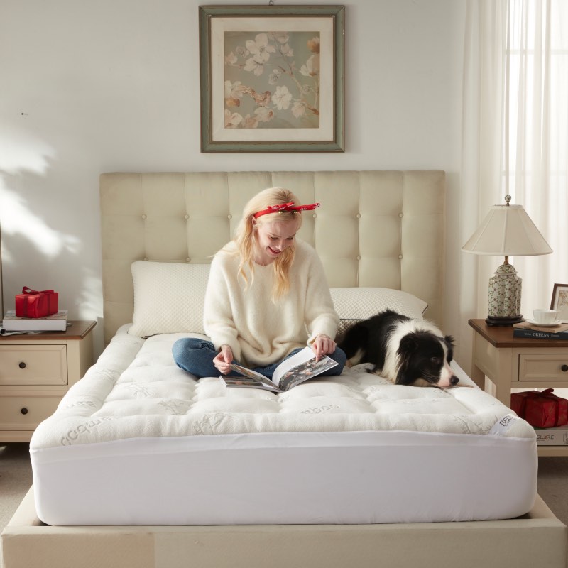 Bedlore® 3D Fill Bamboo Fabric Mattress Topper SIZE KING 78X80 in