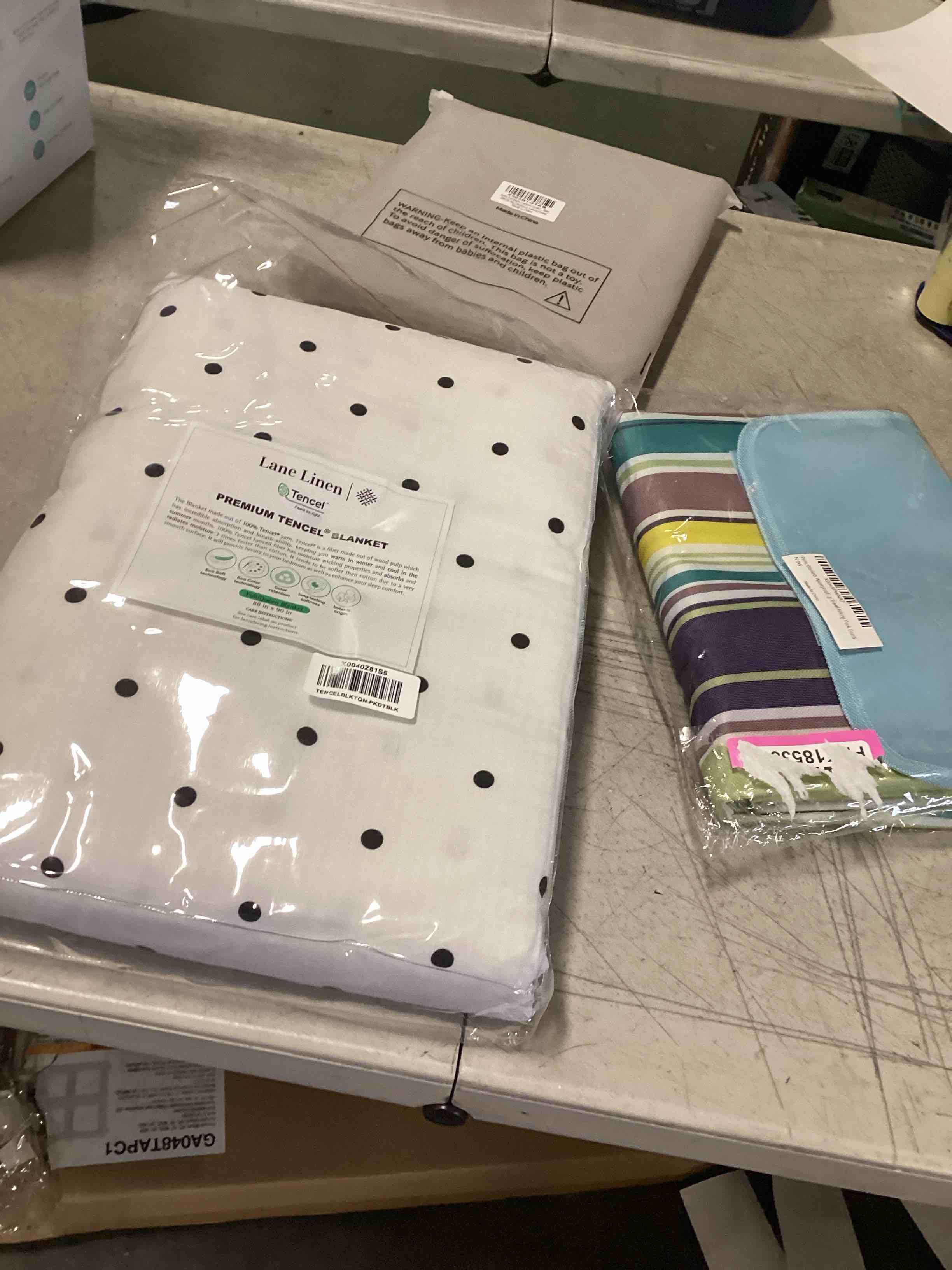 Assorted Lot Of 3 Including /premium tencel blanket, picnic blankets waterproof, patio furniture cushion covers etc.