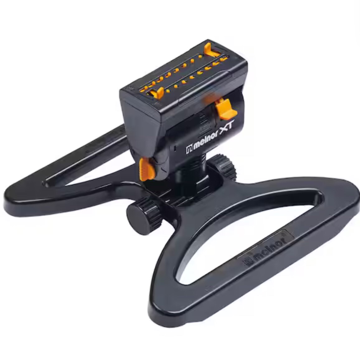 ((2 Pack )) Melnor 65131AMZ MiniMax Turbo Oscillator Sprinkler, 4000 sq. ft., 4-Way Adjustable, Quick Connect Bundle, Black, Yellow