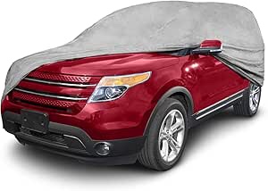 Budge Duro 3 Layer SUV Cover, Water Resistant, Scratchproof, Dustproof Cover, Fits SUVs up to 17'5", Gray