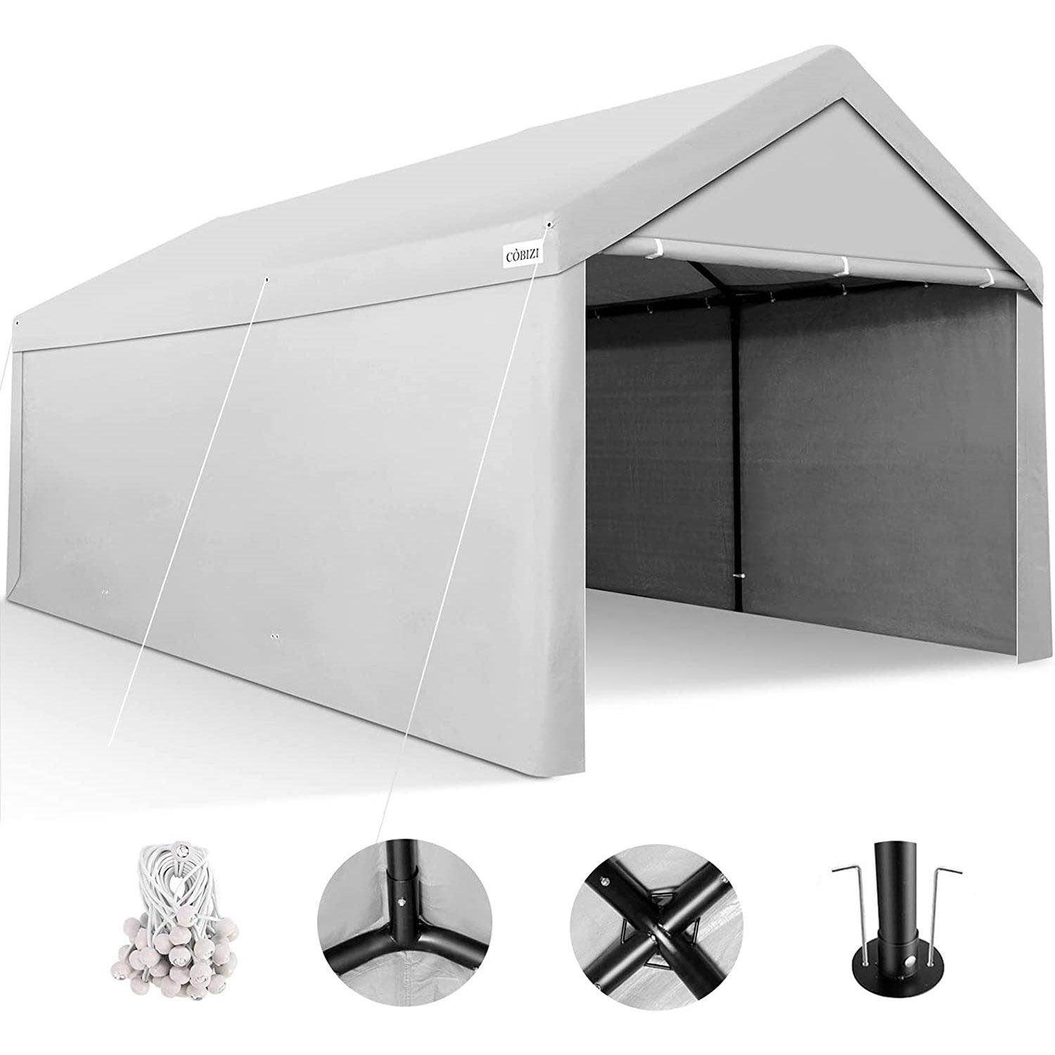 !! INCOMPLETE SET METAL FRAME ONLY !! cobizi 10x20 ft heavy duty canopy with removable sidewall, upgraded outdoor canopy tent for parties, wedding, carport, business event