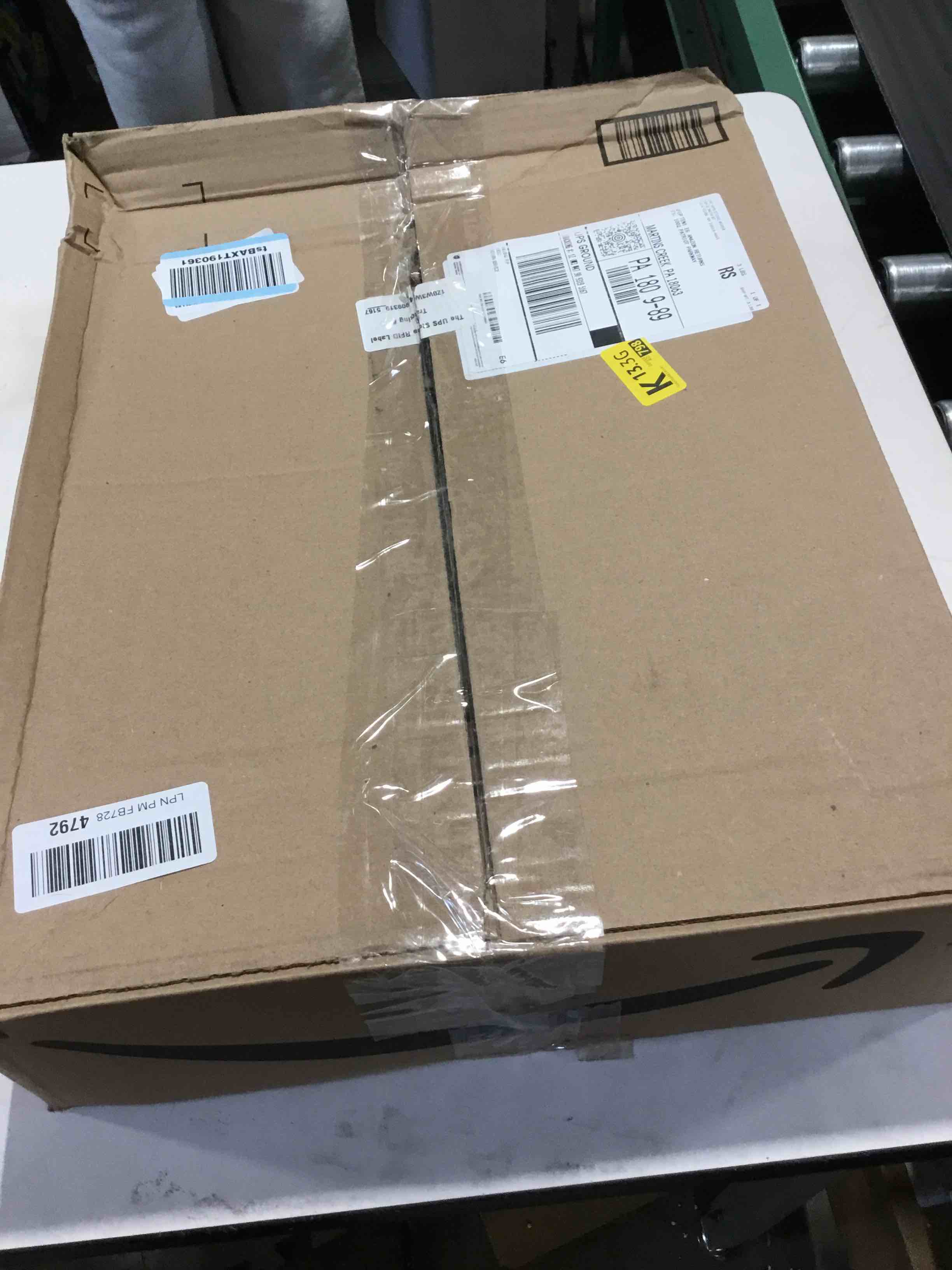 Condition photo showing As Is for OXO Good Grips Non-Stick Pro Ceramic Coated Metal Bakeware Half Sheet Pan – Storm Blue Storm Blue Half Sheet Pan