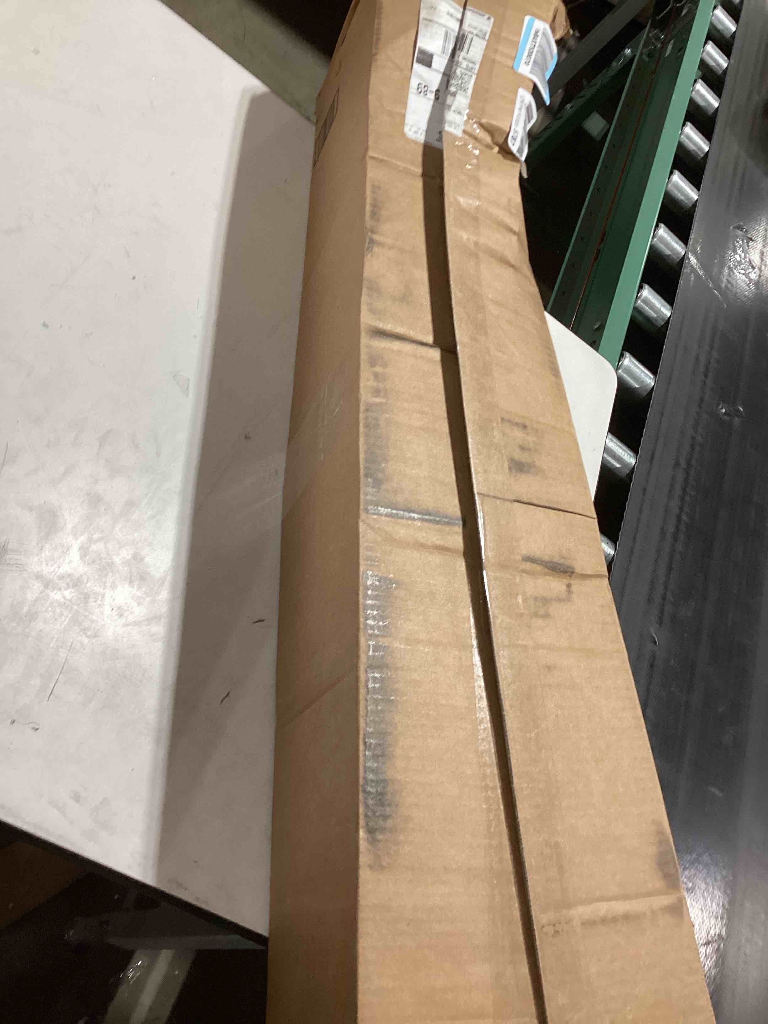 Condition photo showing As Is for Joydeco No Tools No Drill Blinds for Indoor Windows, Cordless Window Blinds Cellular Shades Top Down Bottom Up Blackout Honeycomb Blinds Thermal Insulated Noise Reduction (White, 35" W x 64" H) A - White 35"W x 64"H