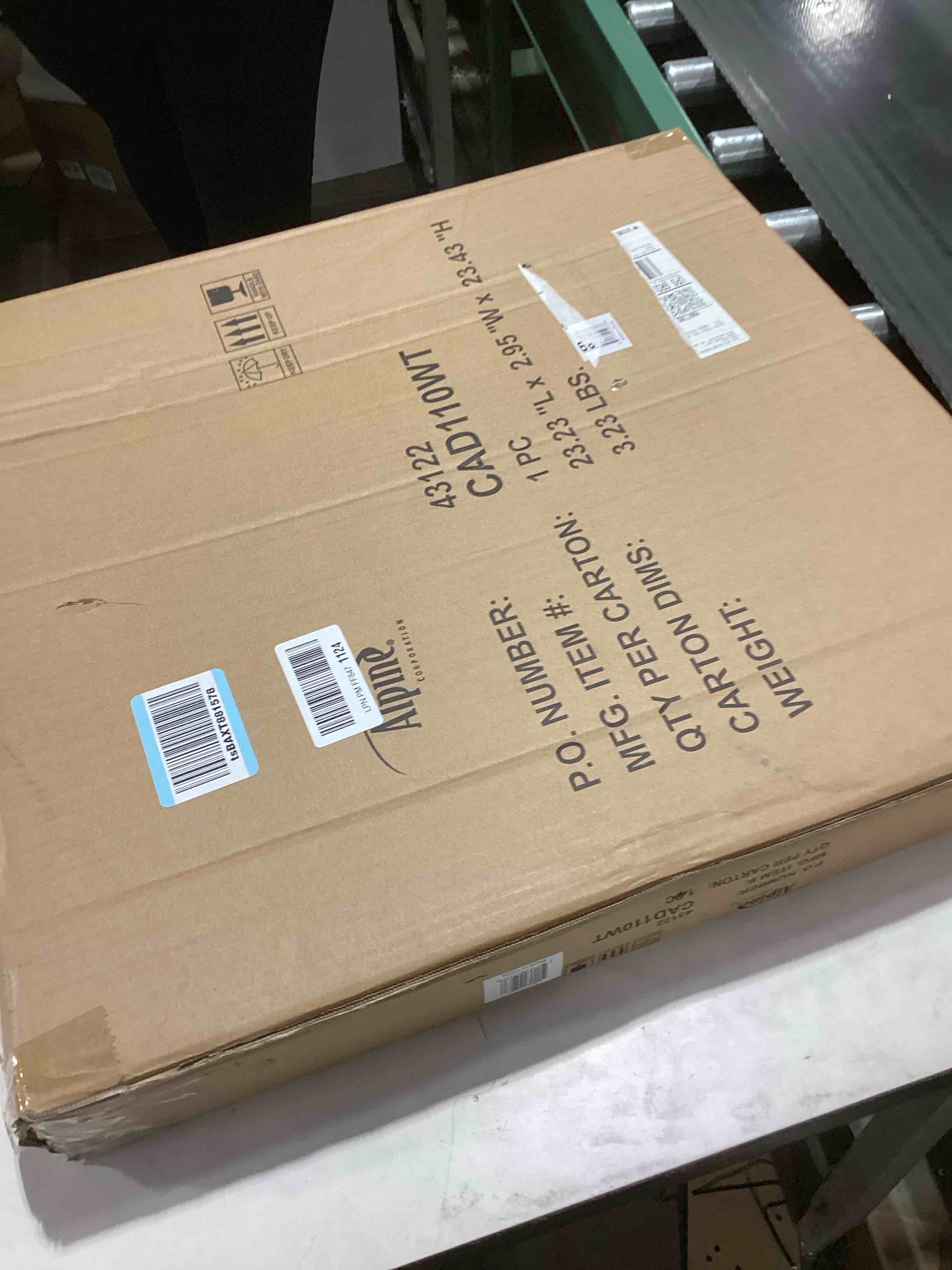 Condition photo showing As Is for Alpine Corporation 24" Tall Indoor/Outdoor Hanging Snowflake Decoration with 102 LED Lights, Winter Ornament Christmas Holiday Decor Cool White Snowflake