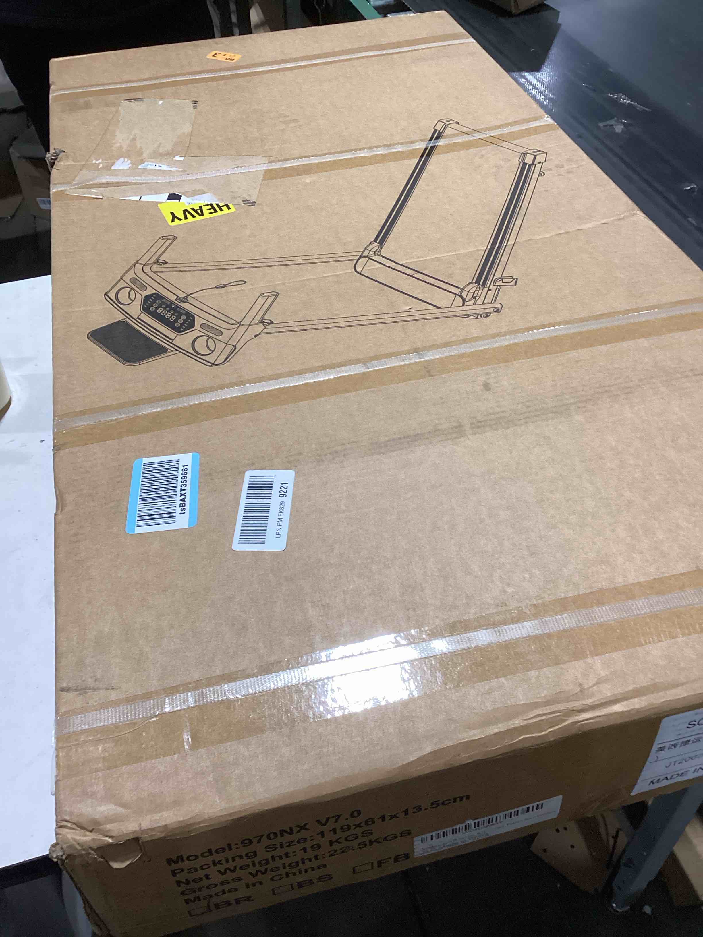 Condition photo showing As Is for Treadmill with 8% Incline, Walking Pad Treadmill with Handle Bar, Portable Folding Treadmills for Running and Walking, 3.0HP Brushless Motorized, 5 Layers Shock-Absorbing