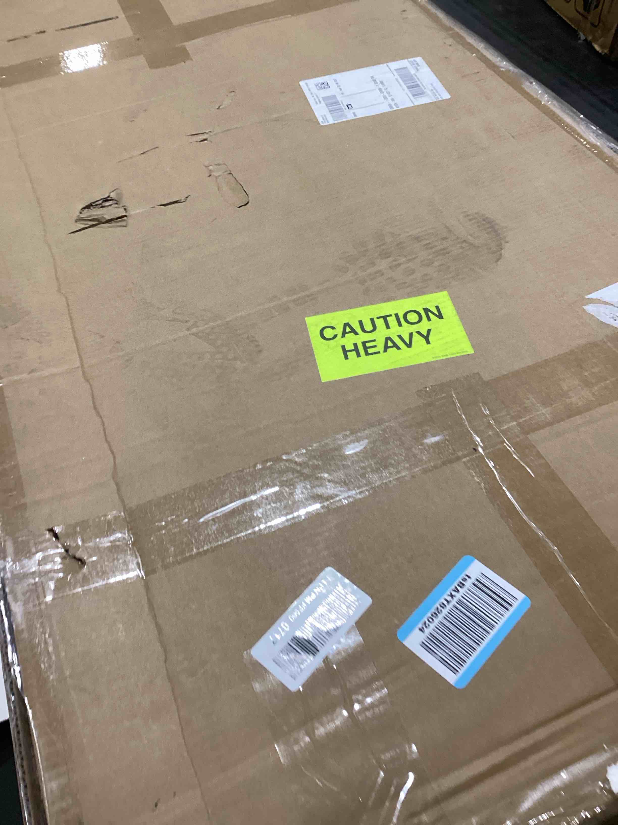 Condition photo showing As Is for 48 "Adjustable Workbench with Power Outlet, Heavy Duty 2000 LBS Load Capacity Hardwood Workbench Suitable for Workshop, Office, Garage, Home with Wheels 48"Power Outlets-Wheel